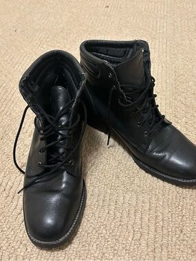 Vintage Naturalizer Black Leather Lace-Up Women's Ankle Boots